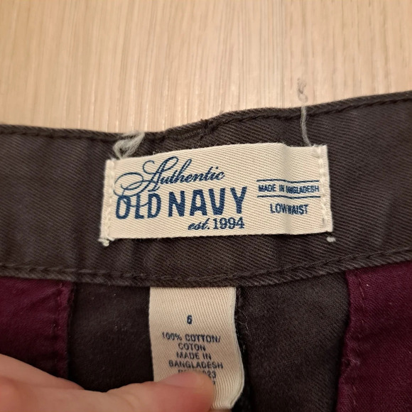 Vintage Old Navy Y2K 2000s Taupe Low Waisted Grunge Wide Leg Capri Pants Size 6 - Picture 5 of 8